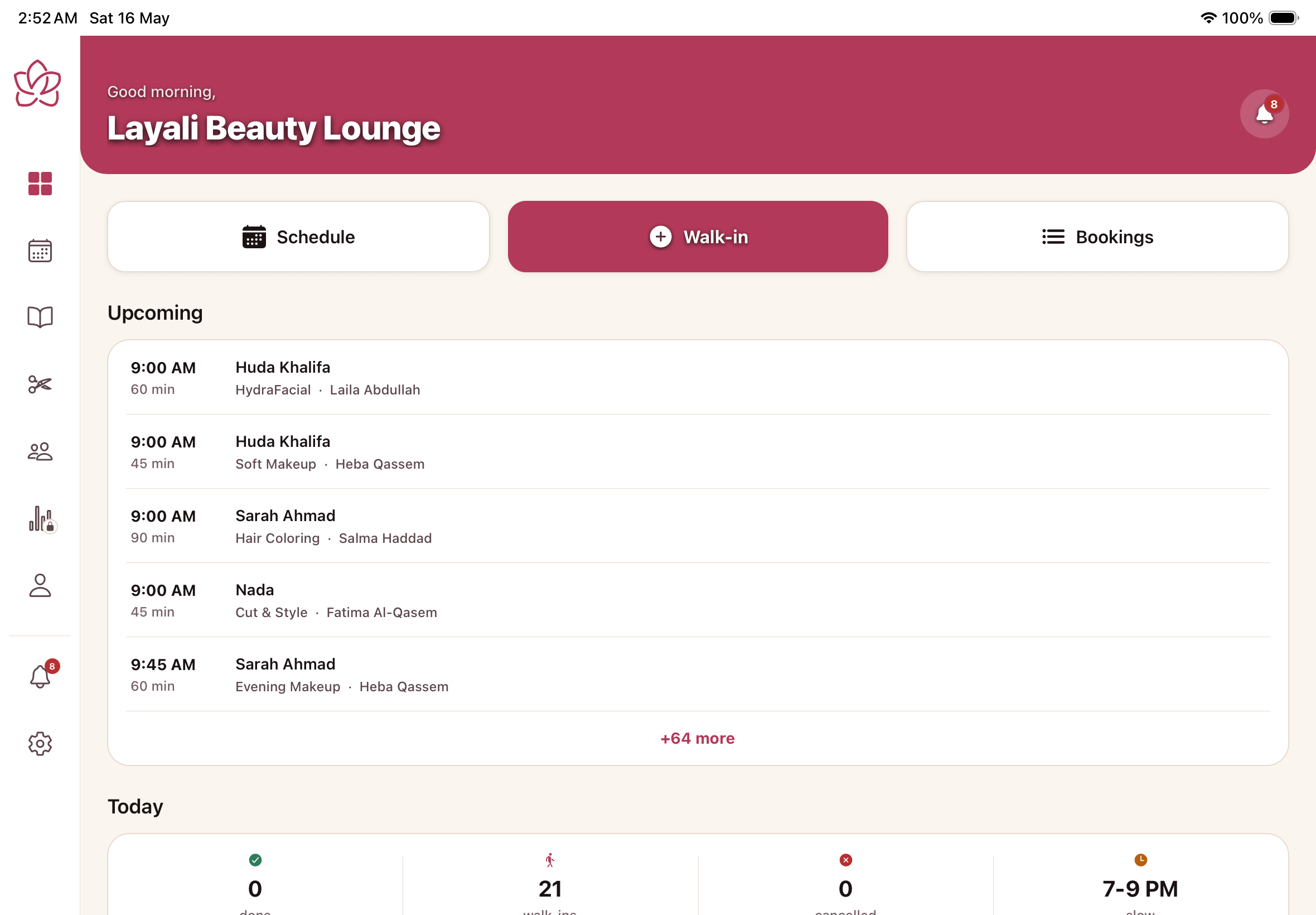 Lamsa Business dashboard